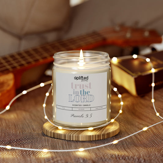 Trust the Lord Scented Candle, Context Burning Front