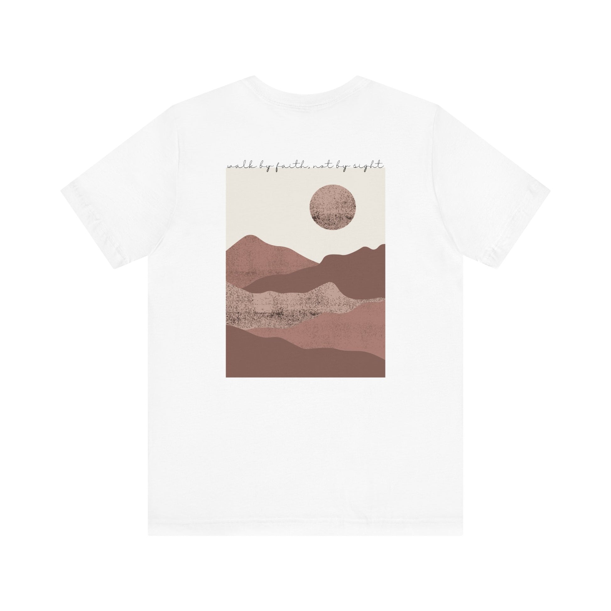 Walk by Faith Christian T-Shirt, White Back