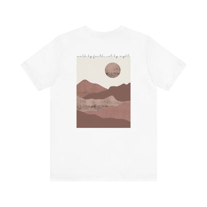 Walk by Faith Christian T-Shirt, White Back