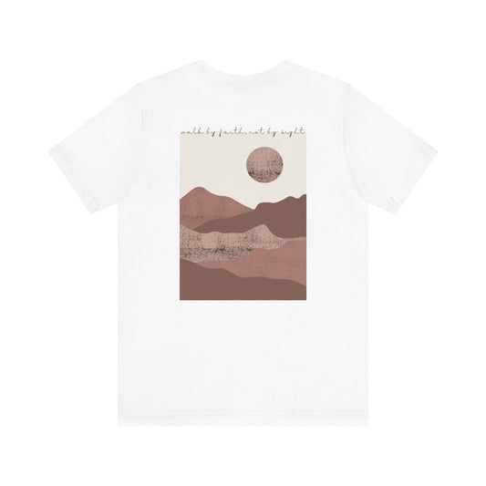Walk by Faith Christian T-Shirt, White Back