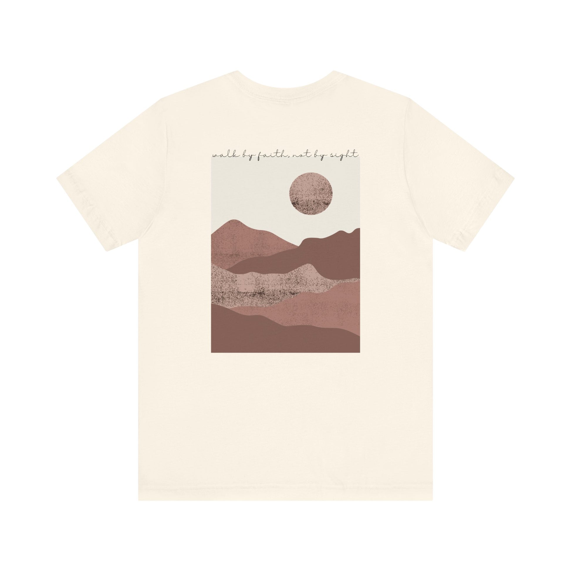 Walk by Faith Christian T-Shirt, Natural Back