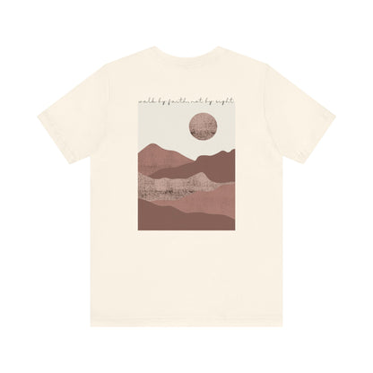 Walk by Faith Christian T-Shirt, Natural Back