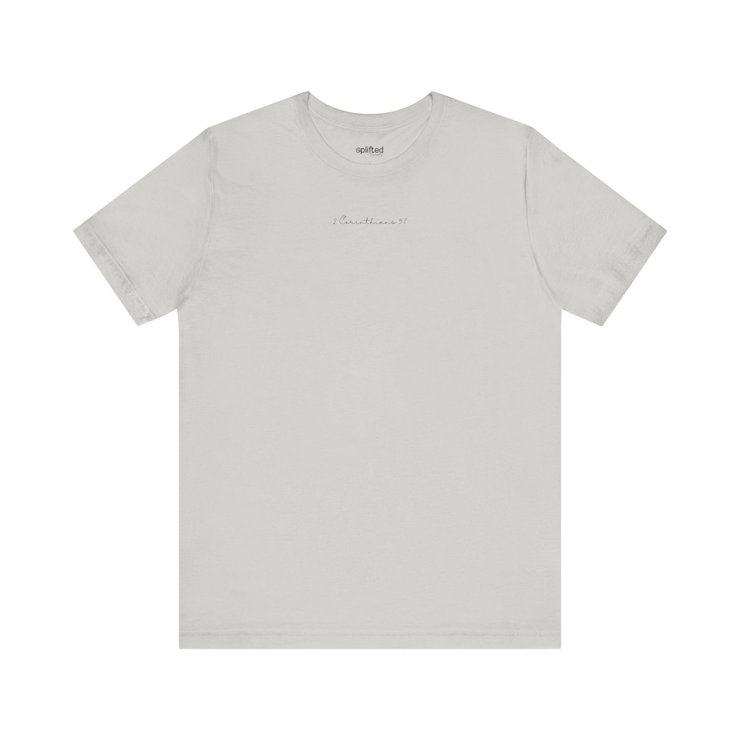 Walk by Faith Christian T-Shirt, Silver Front