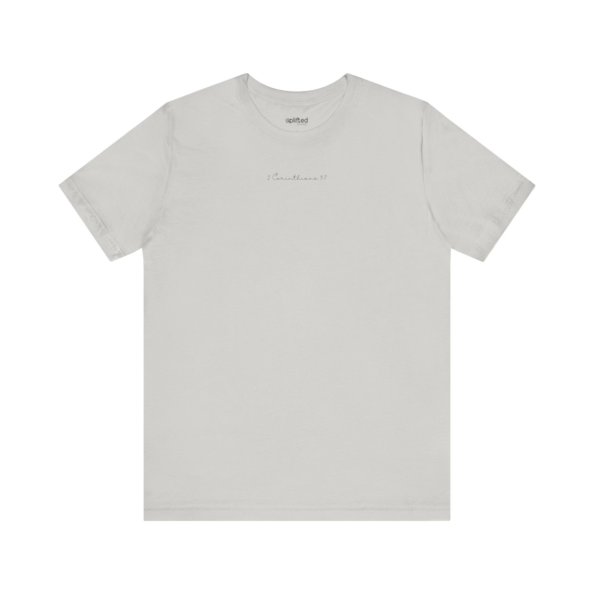 Walk by Faith Christian T-Shirt, Silver Front