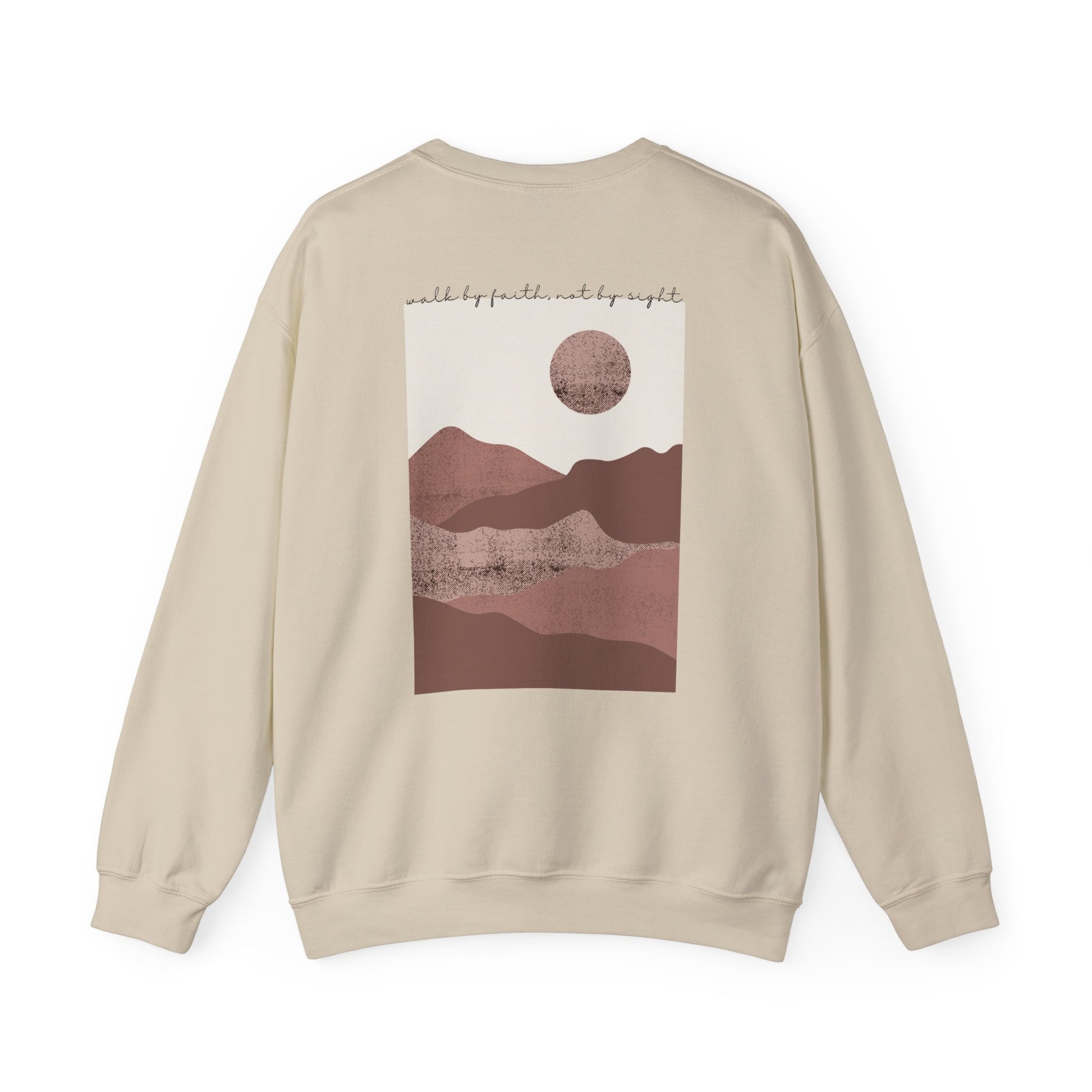 Walk by Faith Crewneck, Sand Back