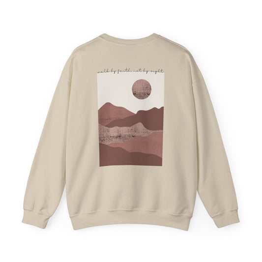 Walk by Faith Crewneck, Sand Back