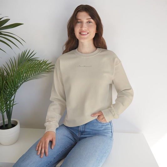 Walk by Faith Crewneck, Lifestyle Sand Front