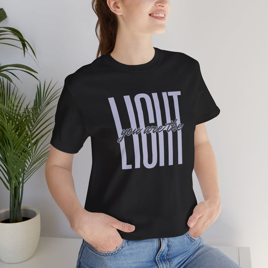 You Are the Light Christian T-Shirt, Lifestyle Front Black
