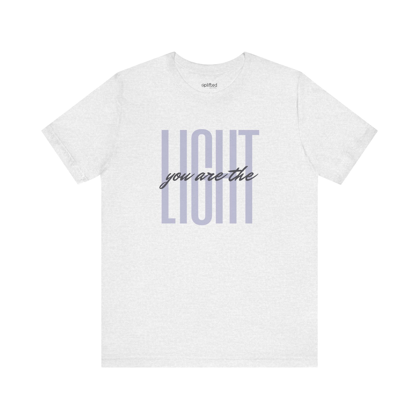 You Are the Light Christian T-Shirt, Ash Front
