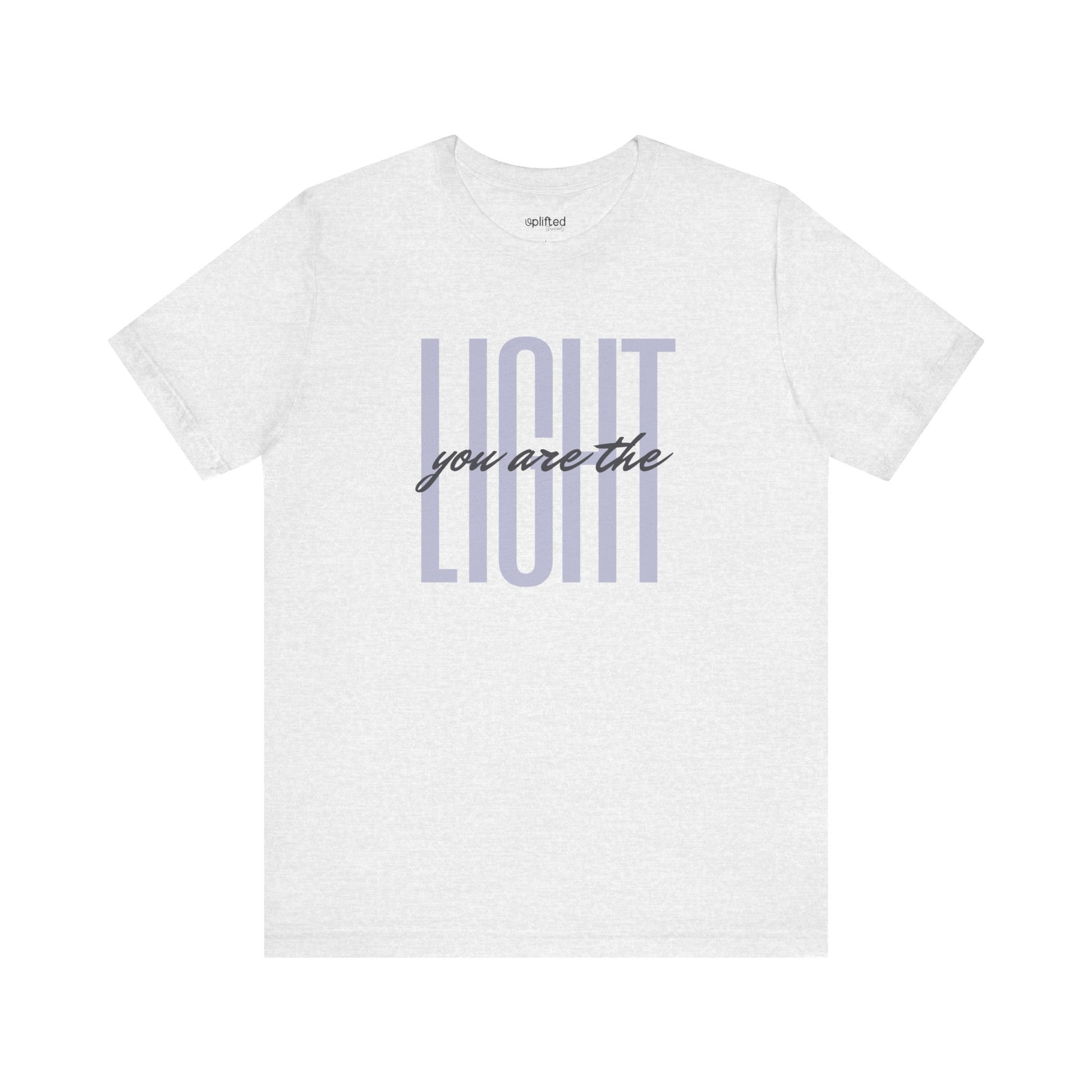 You Are the Light Christian T-Shirt, Ash Front