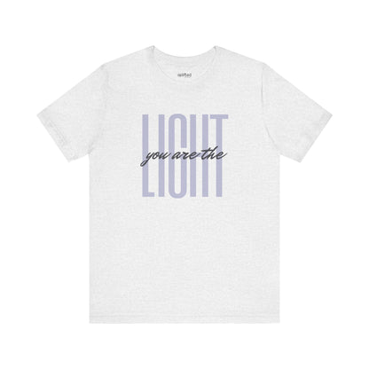 You Are the Light Christian T-Shirt, Ash Front