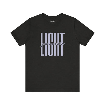 You Are the Light Christian T-Shirt, Black Heather Front