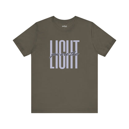 You Are the Light Christian T-Shirt, Army Front