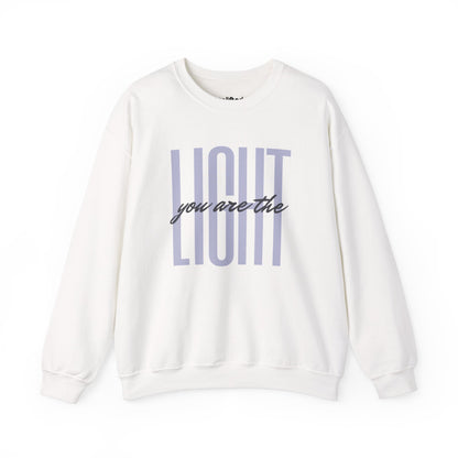 You Are the Light Crewneck, White Front