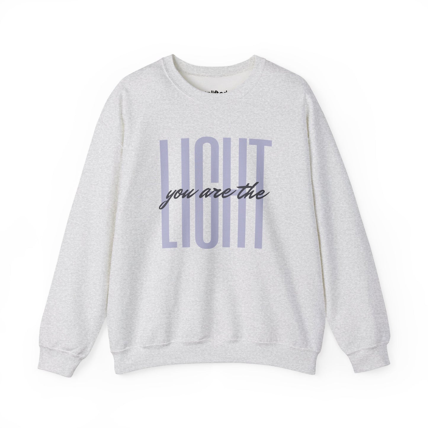 You Are the Light Crewneck, Ash Front