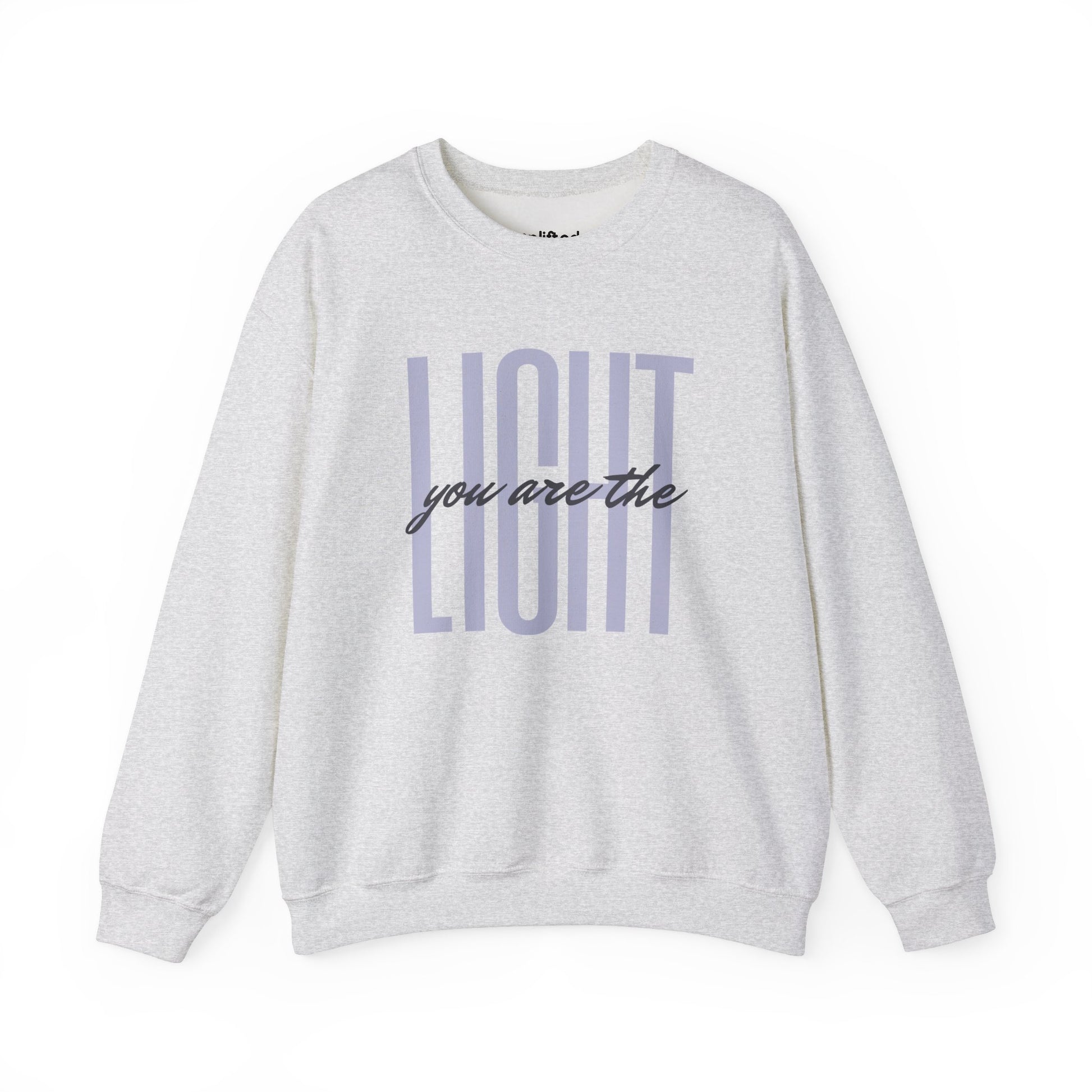 You Are the Light Crewneck, Ash Front