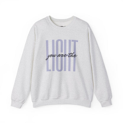 You Are the Light Crewneck, Ash Front