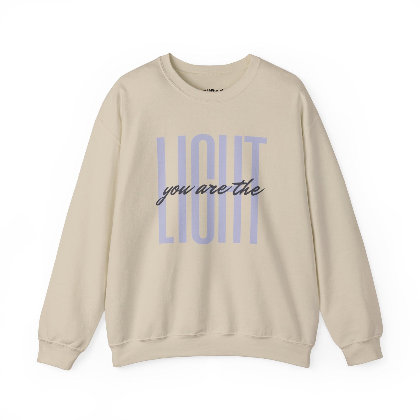 You Are the Light Crewneck, Sand Front