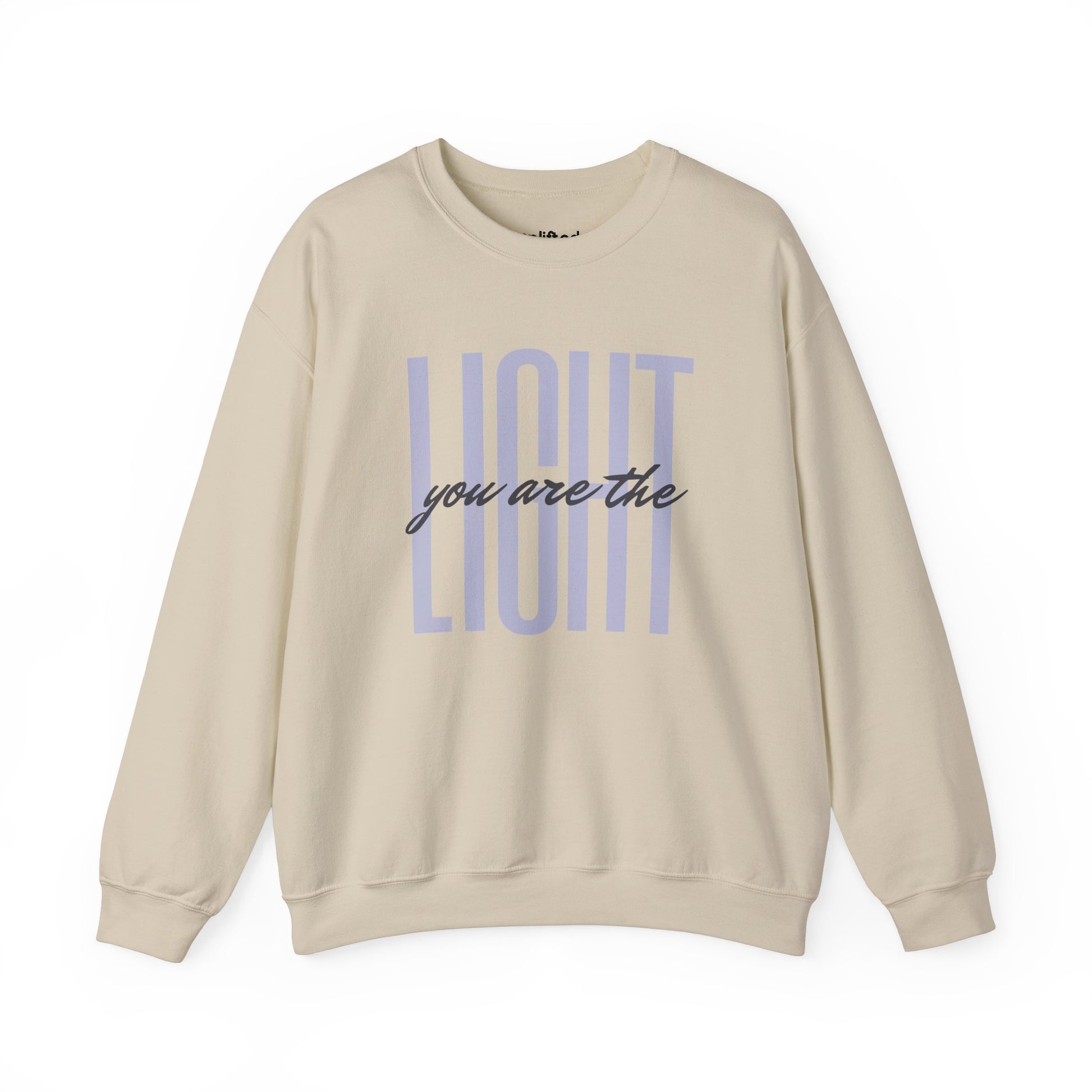 You Are the Light Crewneck, Sand Front