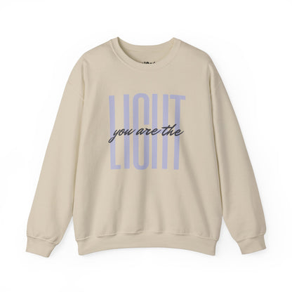 You Are the Light Crewneck, Sand Front