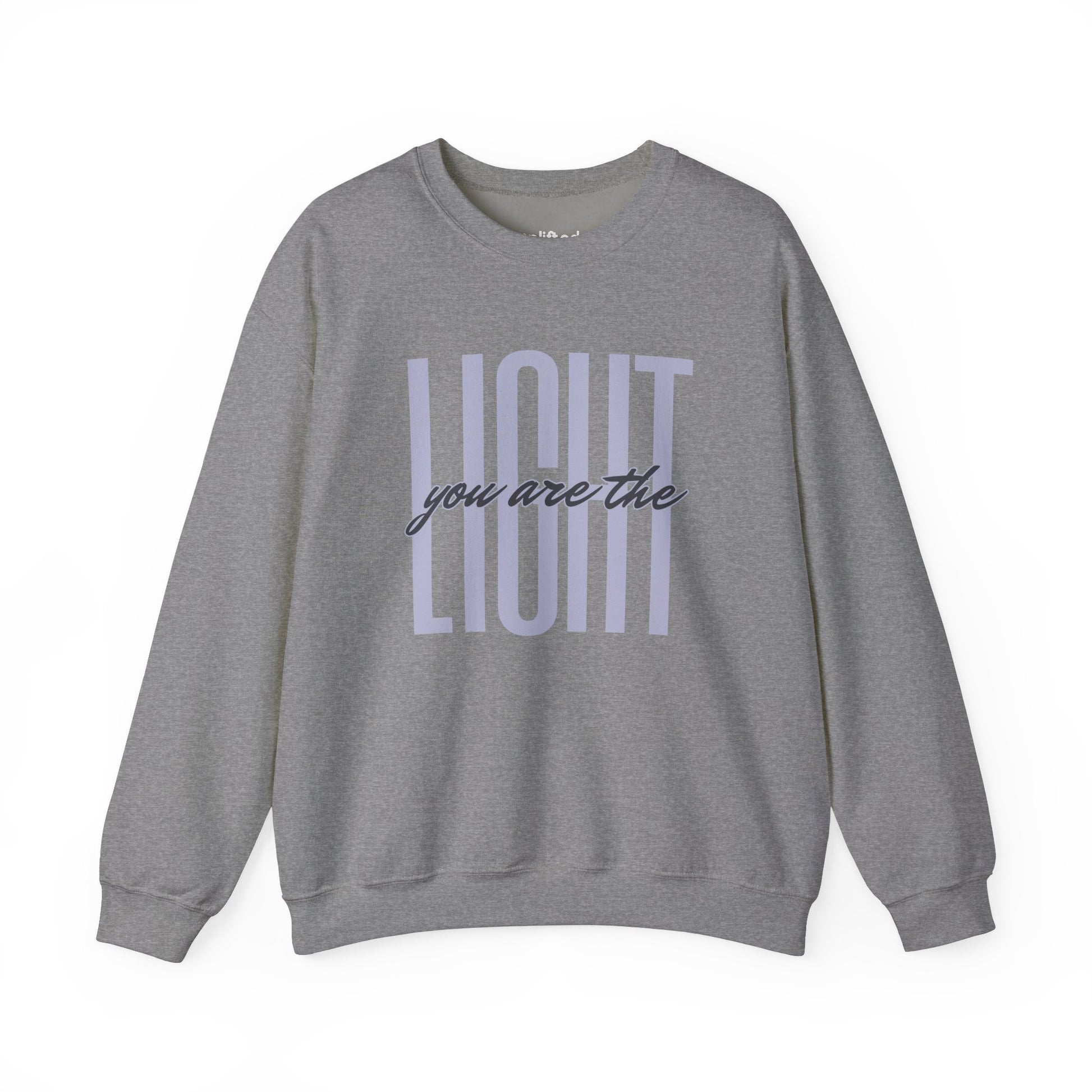 You Are the Light Crewneck, Graphite Heather Front