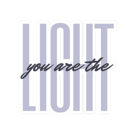 You Are the Light Vinyl Sticker, White Front